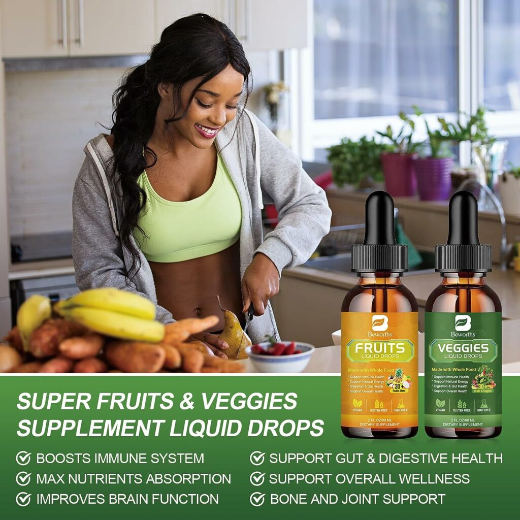 B BEWORTHS Veggie Supplement Liqiud- Balance of Natural Vegetable Liquid Drops, Whole Natural Super-Food Filled with Vitamins and Minerals - 1Pack