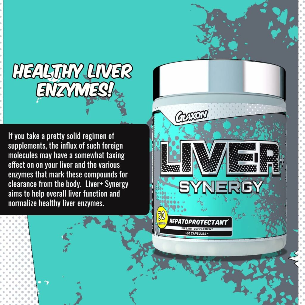 Glaxon Liver Synergy - Comprehensive Liver Support Supplement with Milk Thistle Extract, Adaptogenic Herbs, L-Glutathione, NAC, and Potent Antioxidants - Nourish and Protect Your Liver - 30 Servings