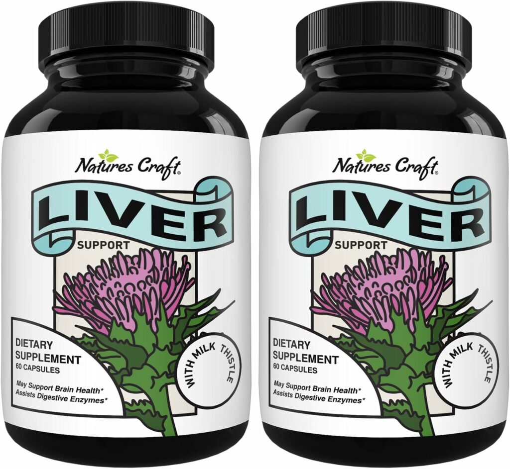 Liver Cleanse Detox  Repair Formula - Herbal Liver Support Supplement with Milk Thistle Dandelion Root Organic Turmeric and Artichoke Extract for Liver Health - Silymarin Milk Thistle Detox 2 Pack
