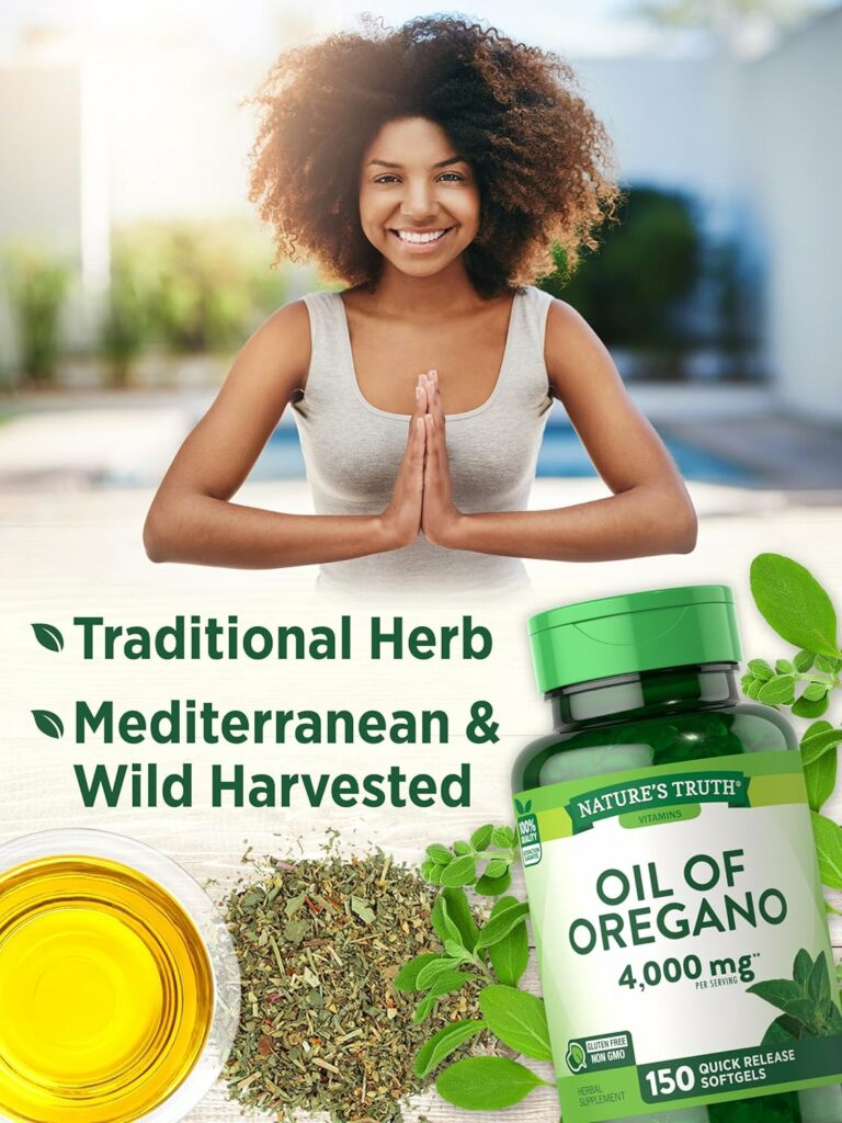 Natures Truth Oil of Oregano Softgel Capsules | 4000 mg | 150 Count | Non-GMO  Gluten Free Herbal Supplement