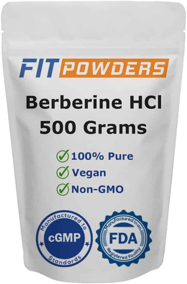 FitPowders Berberine HCl Supplement Powder 500mg (500 Grams)