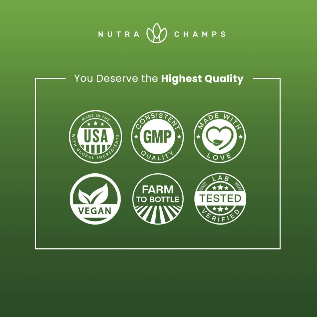 NutraChamps Super Greens Powder Premium Superfood | 20+ Organic Green Veggie Whole Foods | Wheat Grass, Spirulina, Chlorella  More | Antioxidant, Digestive Enzyme  Probiotic Blends