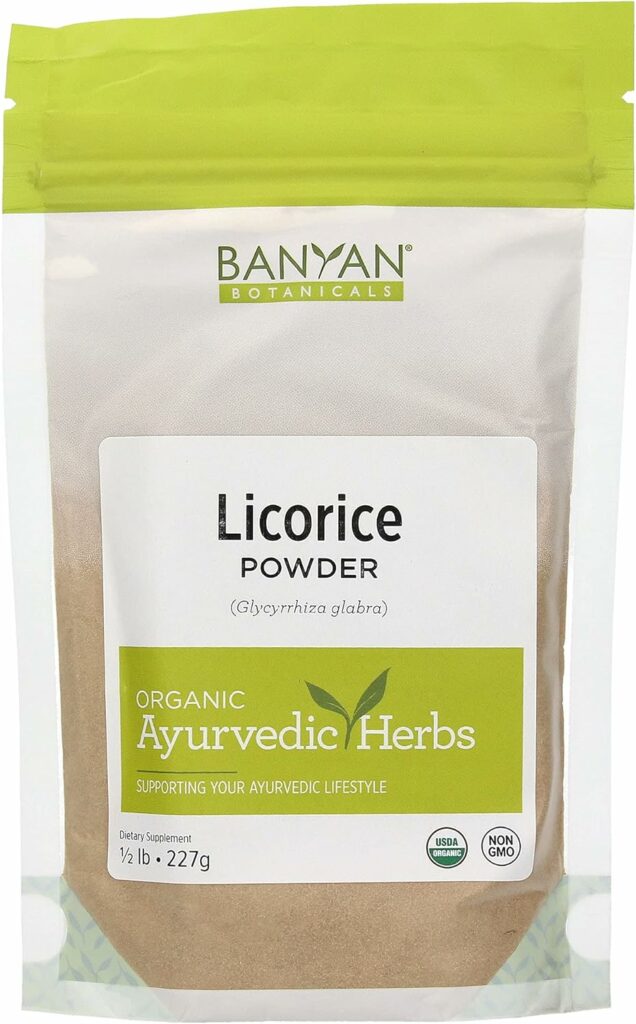 Banyan Botanicals Licorice Root Powder, 1/2 Pound - USDA Organic - Glycyrrhiza glabra - Ayurvedic Herb for Lungs, Skin,  Stomach …