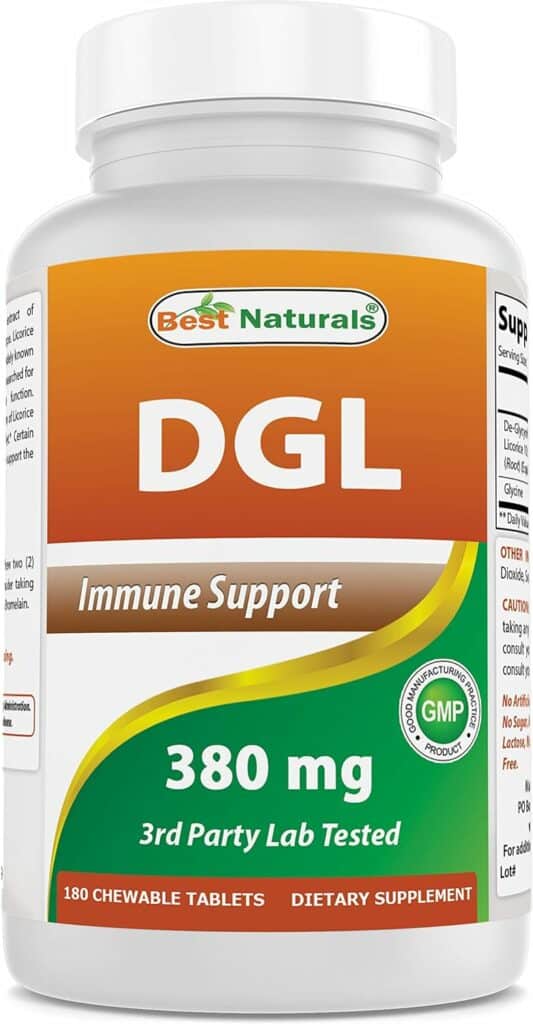 Best Naturals DGL Chewable 380 mg  Mastic Gum 500 mg