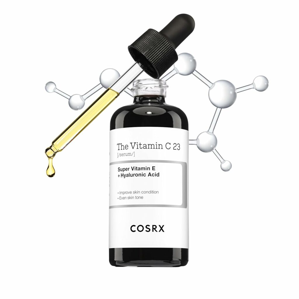 COSRX Pure Vitamin C Serum with Vitamin E  Hyaluronic Acid, Brightening  Hydrating Facial Serum for Fine Lines, Uneven Skin Tone  Dull Skin, 0.7oz/20g, Korean Skincare (Vitamin C 23% Serum)