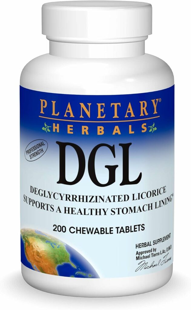 Planetary Herbals DGL Deglycyrrhizinated Licorice, Supports a Healthy Stomach Lining,200 Tablets