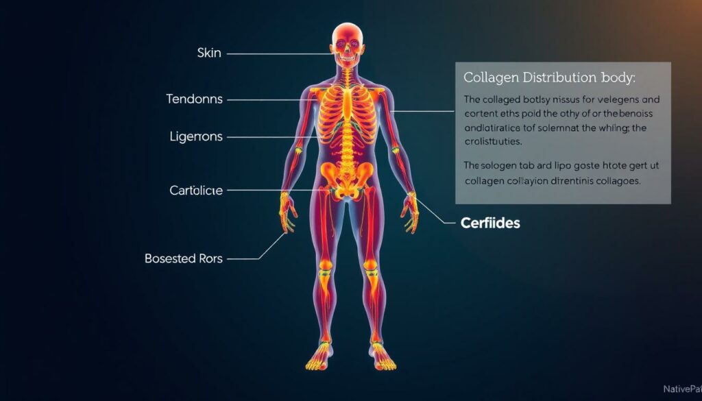 Collagen distribution in the body