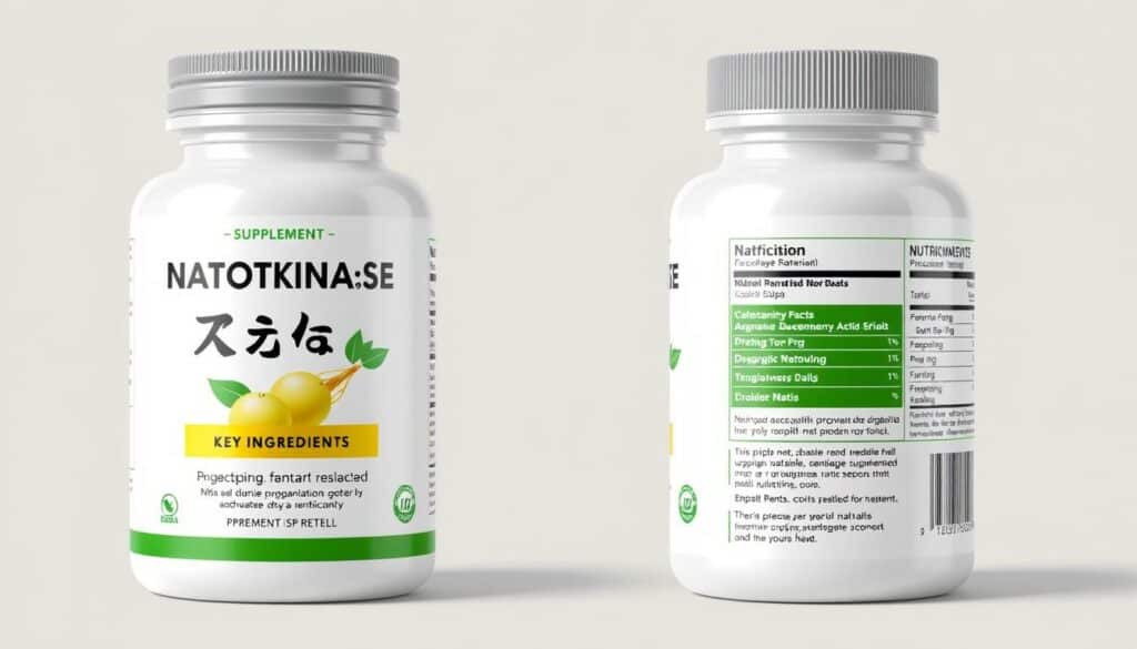 Nattokinase supplement label