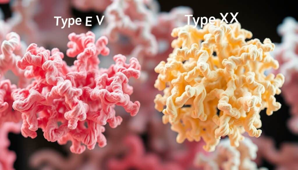 Type V and Type X collagen structures